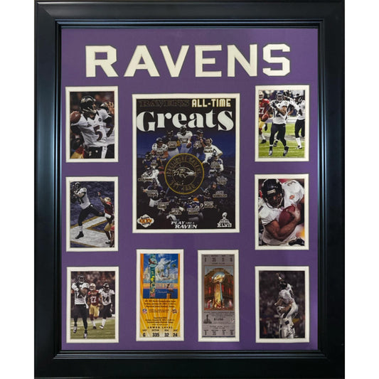 Baltimore Ravens All Time Greats w/ Superbowl tickets