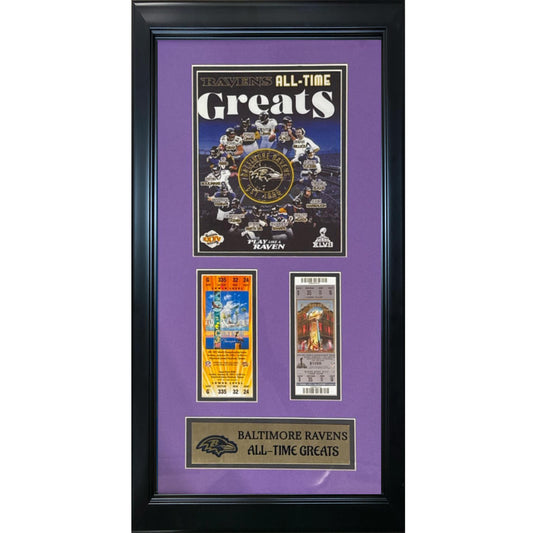 Baltimore Ravens All Time Greats w/ Superbowl tickets