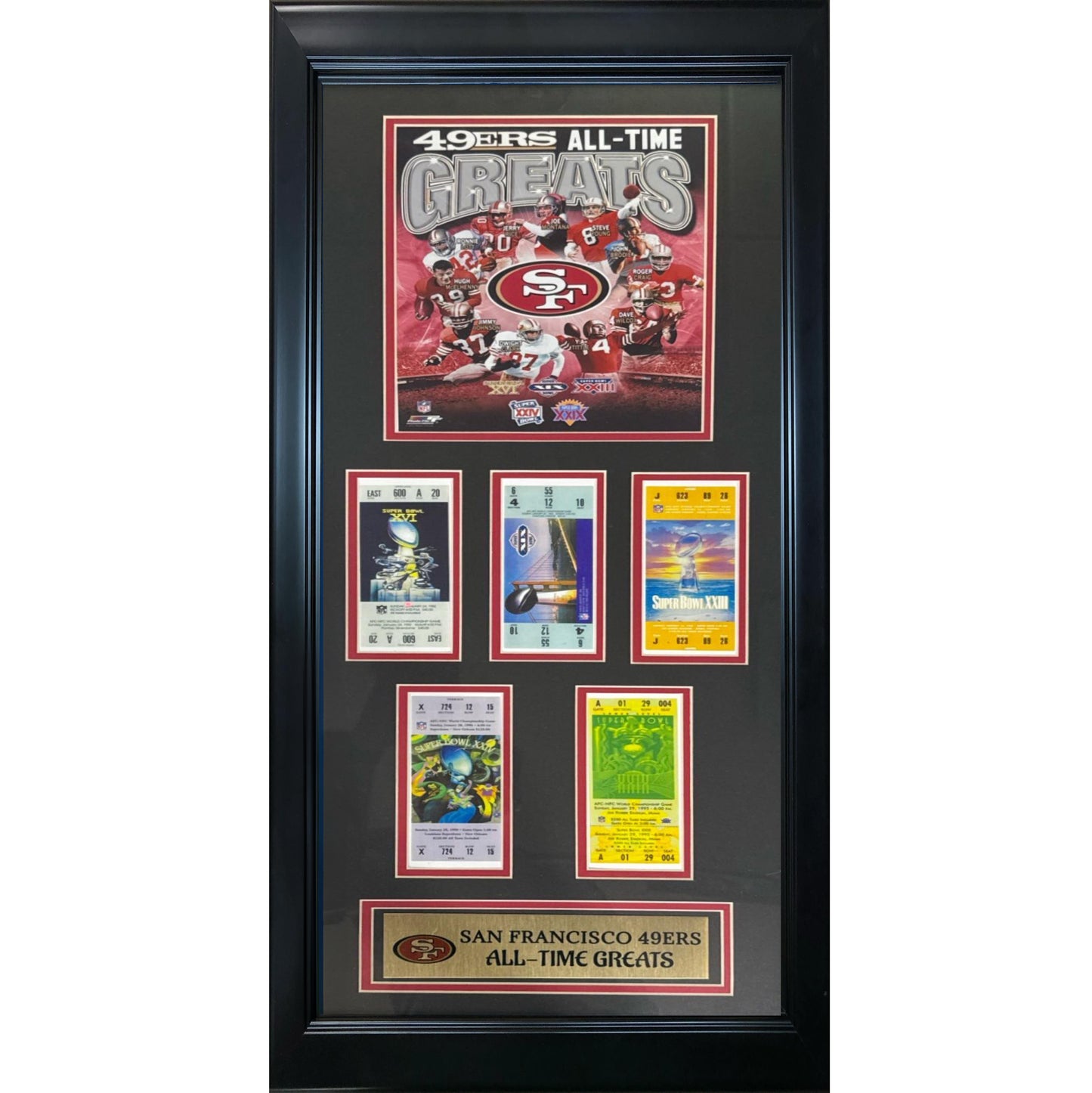 San Francisco 49ers All Time Greats w/ Superbowl tickets