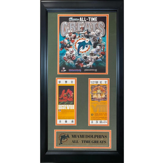 Miami Dolphins All Time Greats w/ Superbowl tickets