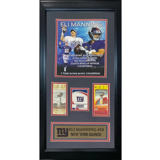 New York Giants Quarterback Eli Manning w/ Superbowl tickets